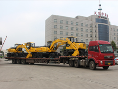 博亿堂官网集团4台轮式挖掘机顺利出口南非